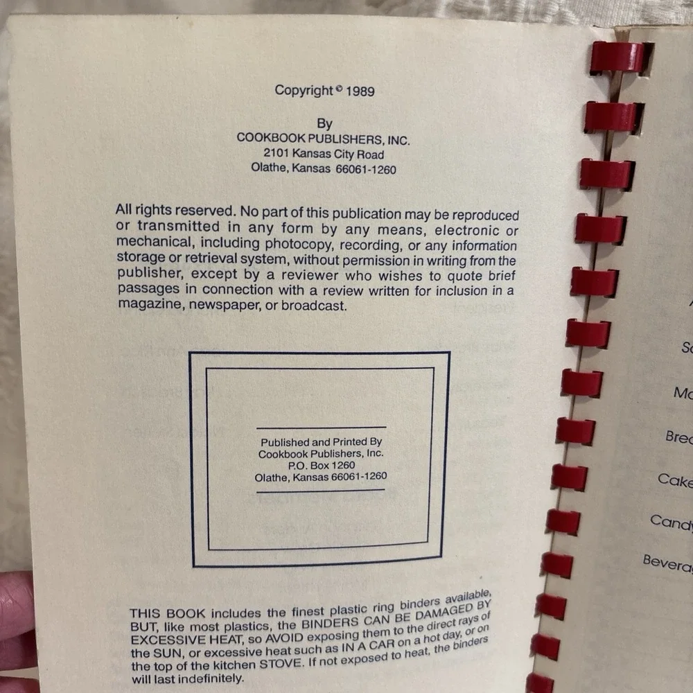 Local Cookbook League Of Women Voters Cape Girardeau, MO -